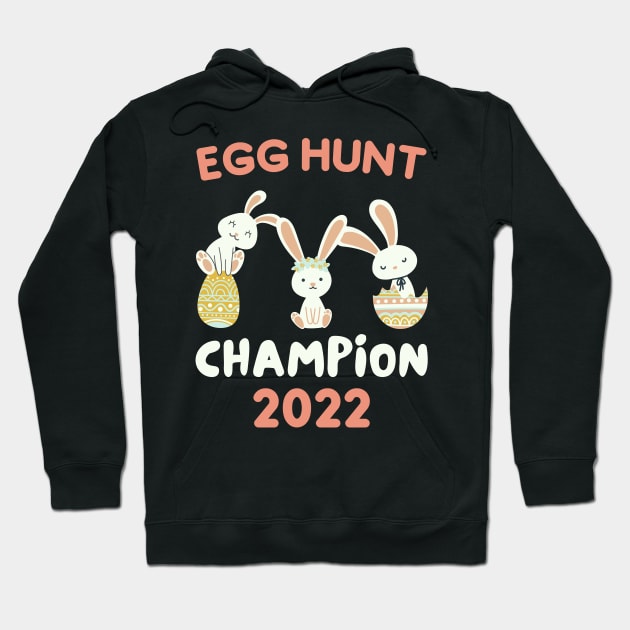 Cute Egg Hunt Champion 2022 - Peace and Love and Peeps Hoodie by WassilArt